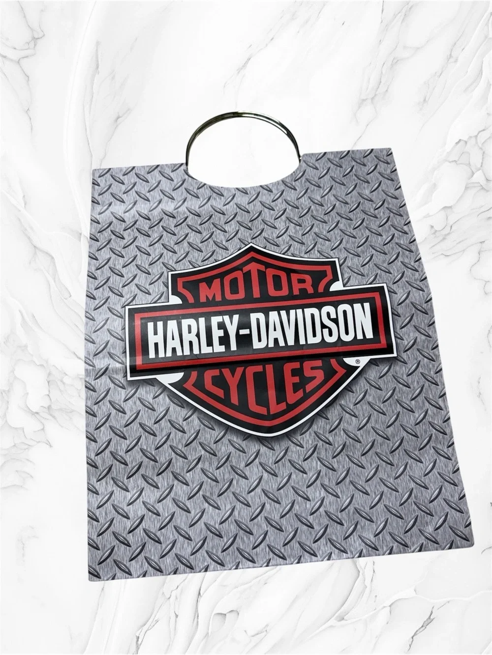Harley-Davidson Red & Black gift bag with Metal Handles NEW